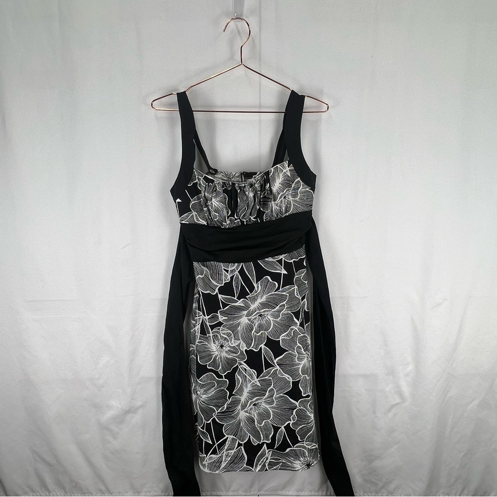 Dress Barn - Women's Dress - Size 4 - Black and White - Floral